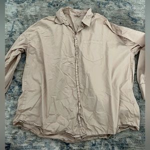 Tan Button Up Long Sleeve